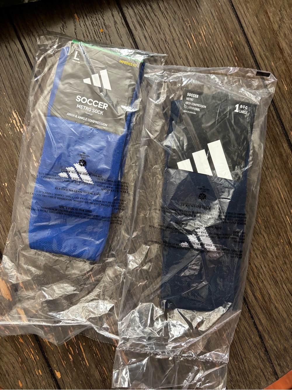 adidas Men's Soccer Metro Socks - Royal Blue & Black